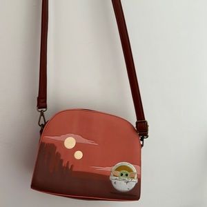 Loungefly Star Wars Mandolorian The Child Cradle Scene Crossbody Baby Yoda New